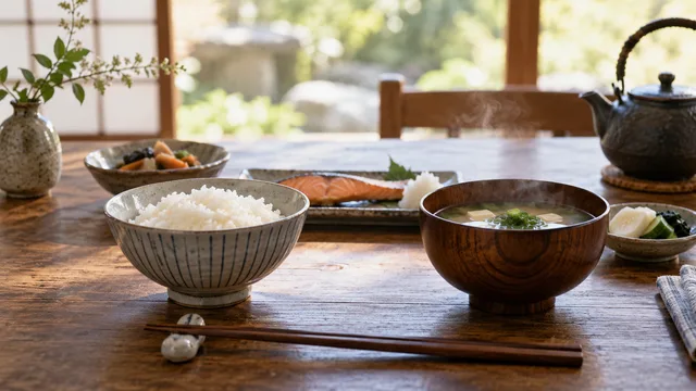 穏やかな和朝食の食卓