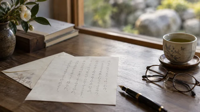 窓辺の手紙と静かな茶の時間